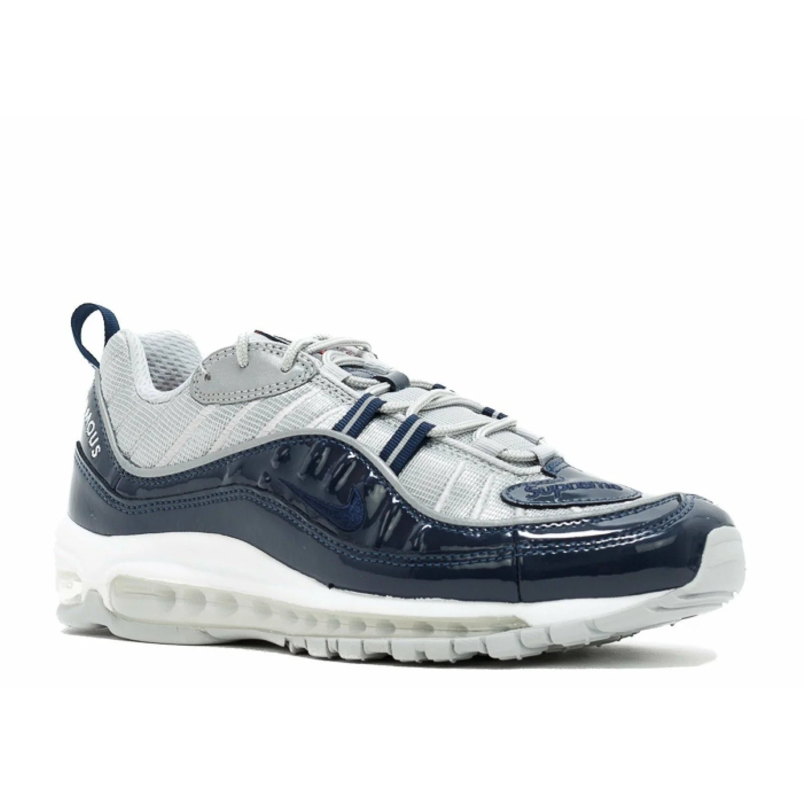 Nike Supreme X Air Max 98 'Obsidian' (2016) Reflective Silver / White sneaker, foto 2