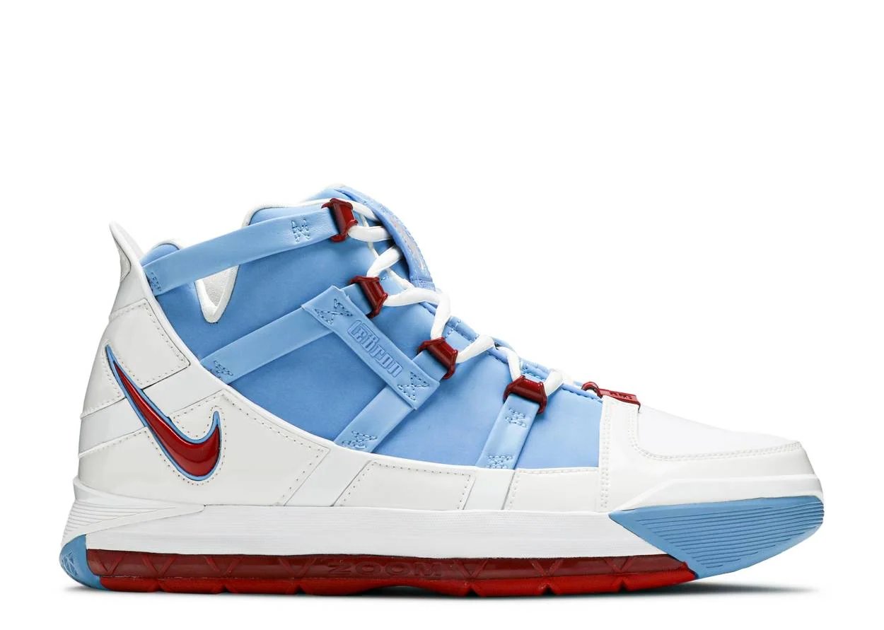 Nike Zoom Lebron 3 "Houston Oilers Sample" White / University Blue-Varsity Red sneaker