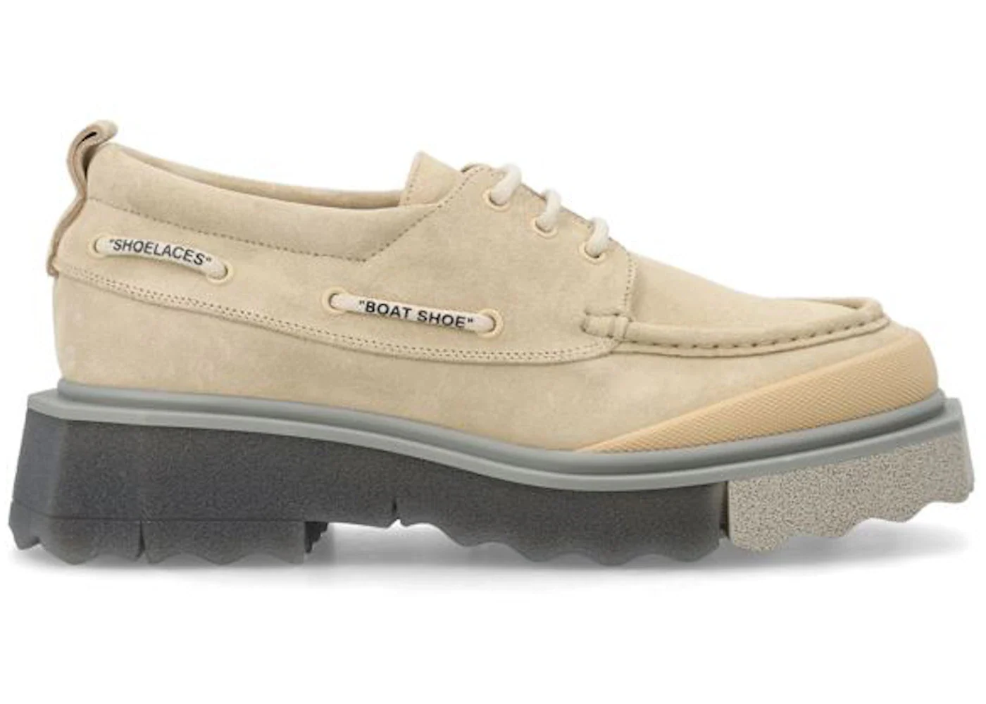 OFF-White Boat Shoe Beige Grey / Black sneaker