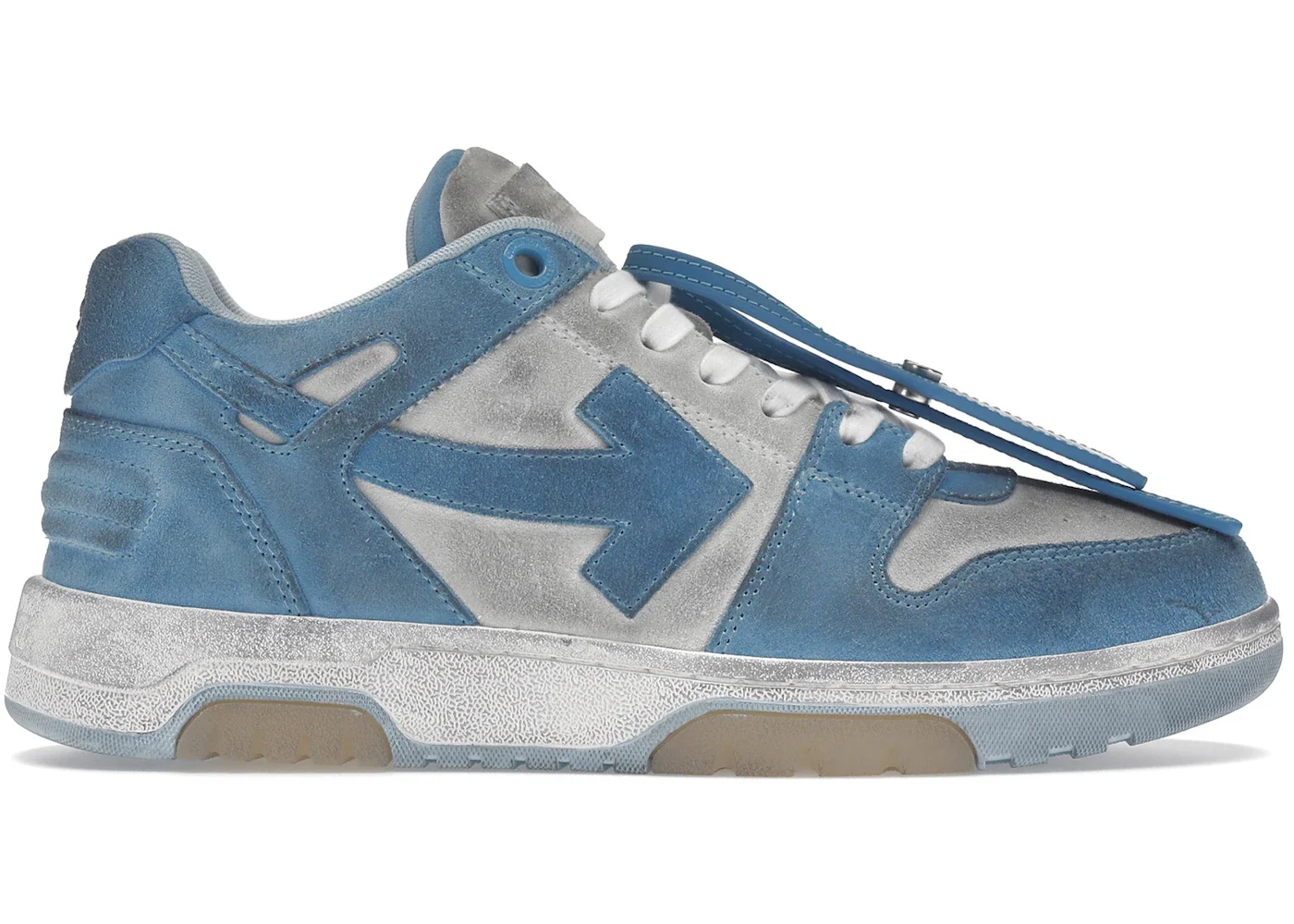 OFF-WHITE OOO Low Out Of Office Suede White Light Blue sneaker