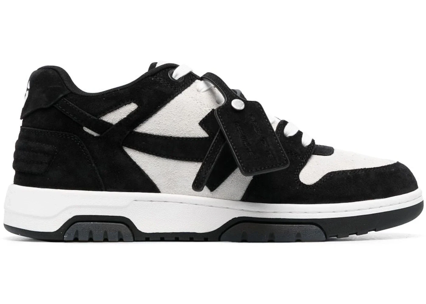 OFF-WHITE Out Of Office OOO Low Tops Black White Suede sneaker