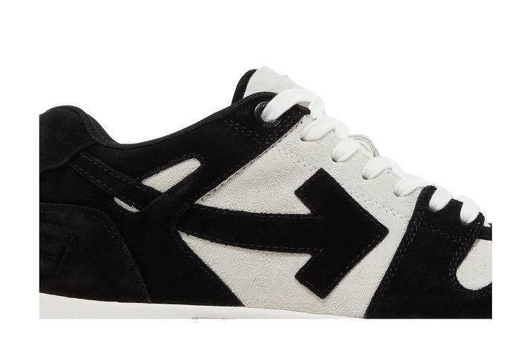 OFF-WHITE Out Of Office OOO Low Tops Black White Suede sneaker, foto 2