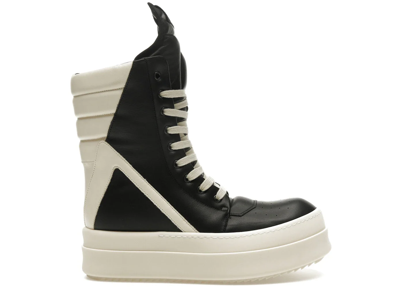 Rick Owens Porterville Mega Geobasket Black Milk sneaker